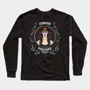 Santa Muerte Sugar Skull Long Sleeve T-Shirt